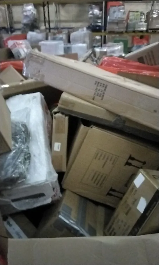 PALLET OF ASSORTED ITEMS INCLUDING BELISBAR BIS 40KG, EV CHARGER, HOME SPEAKERS SET UP ETC. 