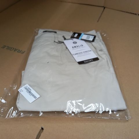 PACKAGED AMALIA BEIGE RELAXED FIT SHORTS - SIZE 20