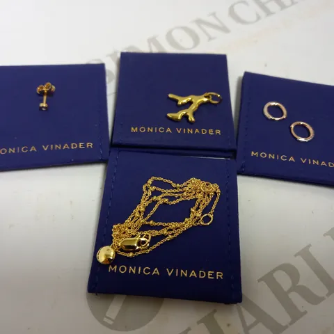 BOX OF APPROX 4 MONICA VINADER ITEMS TO INCLUDE EARRINGS AND NECKLACE