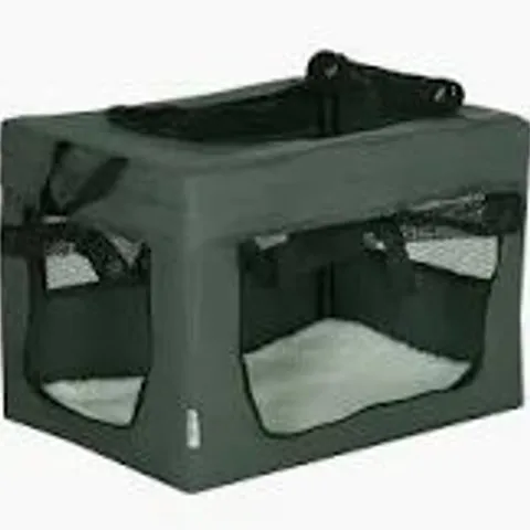 BOXED PAWHUT 81CM FOLDABLE PET CARRIER, WITH CUSHION, FOR MEDIUM DOGS AND CATS - GREY