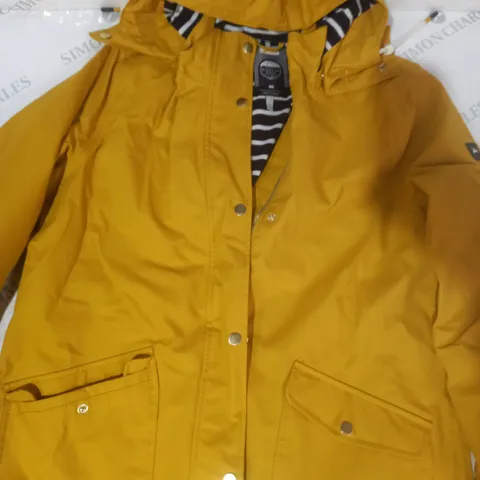 JOULES RIGHT AS RAIN WATERPROOF & BREATHABLE COAT IN YELLOW UK SIZE 12