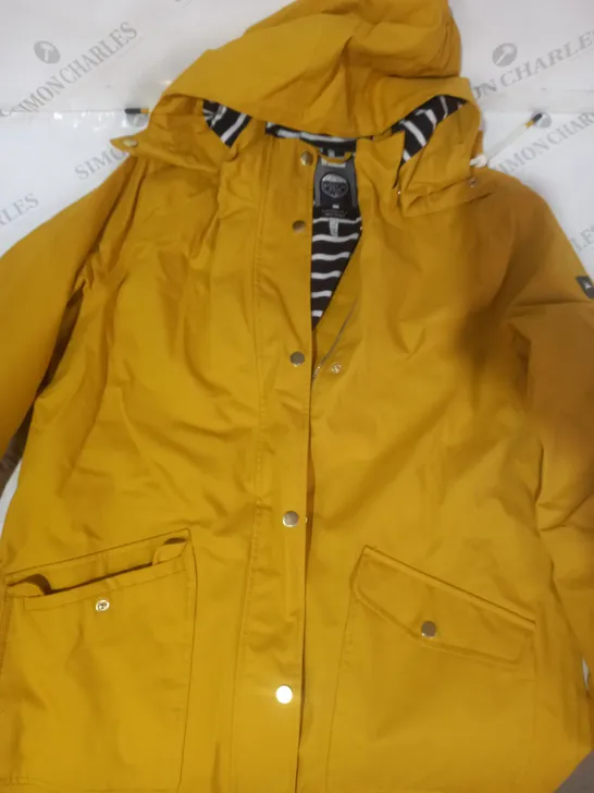 JOULES RIGHT AS RAIN WATERPROOF & BREATHABLE COAT IN YELLOW UK SIZE 12