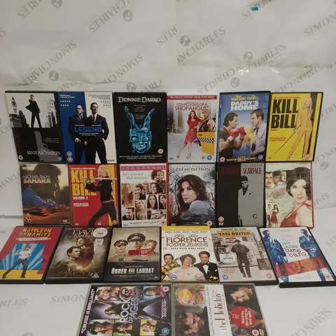 LOT TO CONTAIN 20 ASSORTED DVD'S & FILMS, FILMS INCLUDE KILL BILL, LEGEND, & SCAR FACE