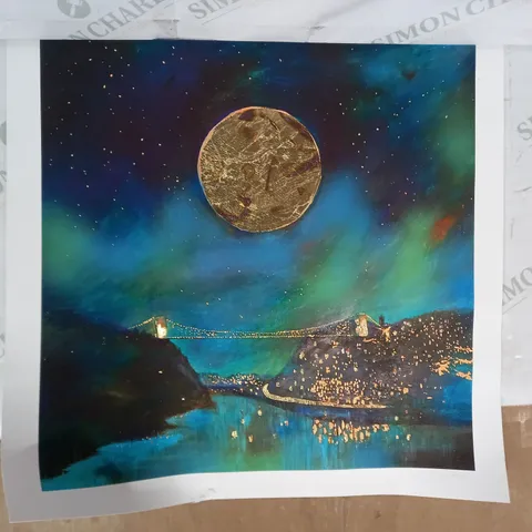 SIGNED MOONLIT NIGHT SKY ARTWORK