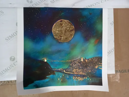 SIGNED MOONLIT NIGHT SKY ARTWORK