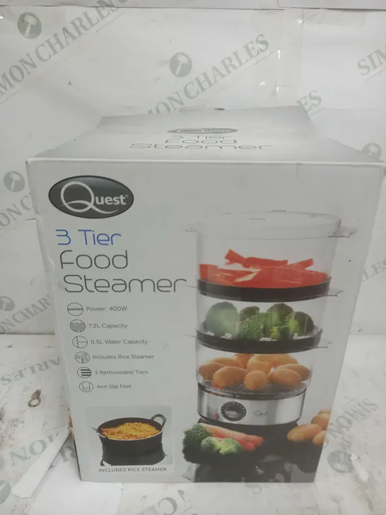 BOXED QUEST 3 TIER FOOD STEAMER