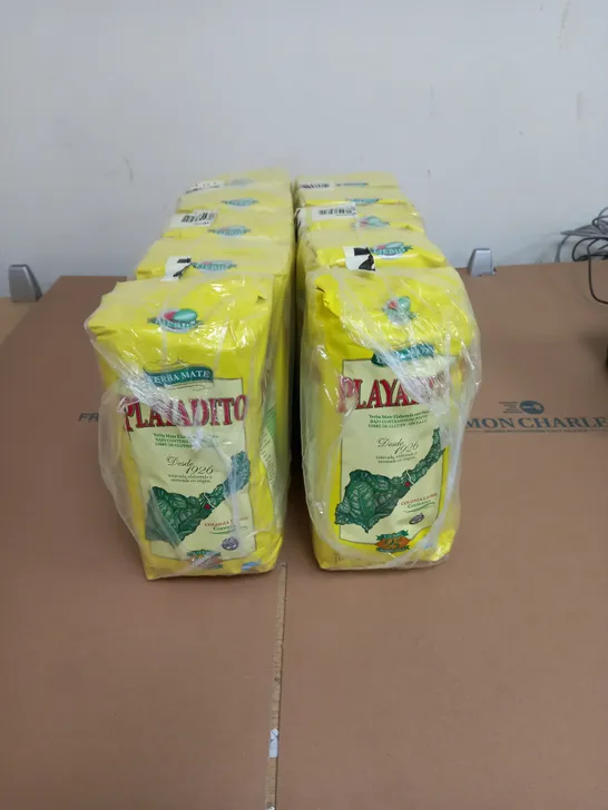 LOT OF 10 PLAYADITO YERBA MATE 1000G