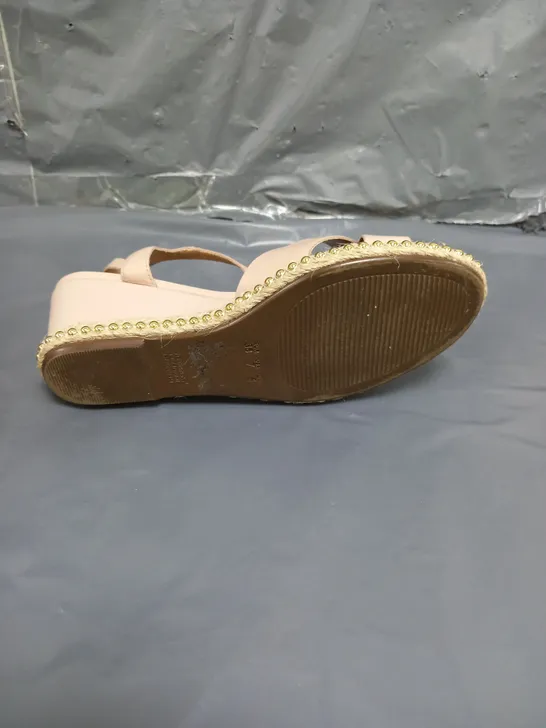 DUNE WEDGE HEEL SANDALS PINK SIZE 5 