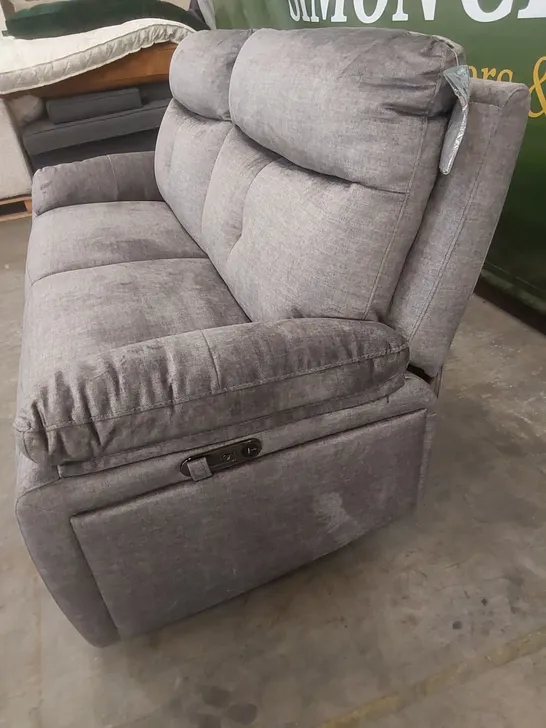 DESIGNER IVANA 3 SEATER FABRIC UPHOLSTERED POWER RECLINER SOFA