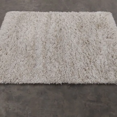 BAGGED ASIATIC FLUFFY SHAGGY LATTE RUG - 120 x 170cm