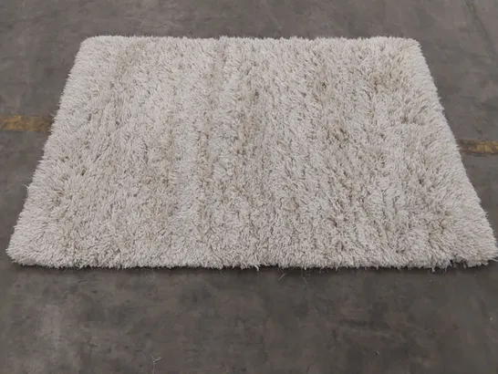 BAGGED ASIATIC FLUFFY SHAGGY LATTE RUG - 120 x 170cm