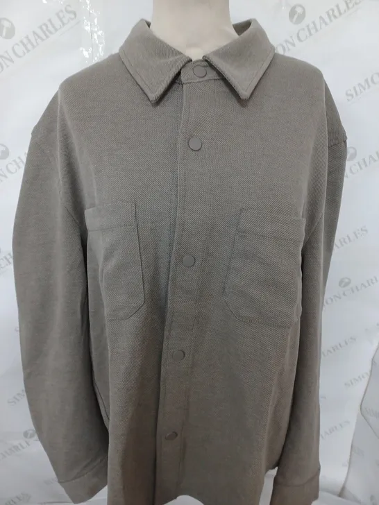 ZARA LONG SLEEVE SHIRT IN STONE SIZE XL