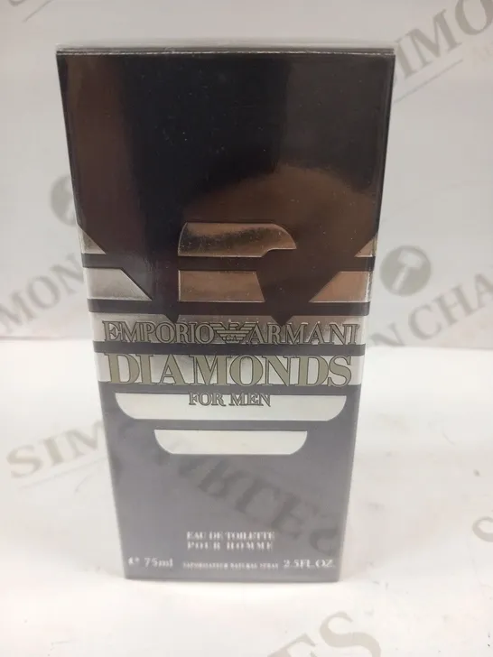 BOXED AND SEALED EMPORIO ARMANI DIAMONDS FOR MEN EAU DE TOILETTE SPRAY 75ML