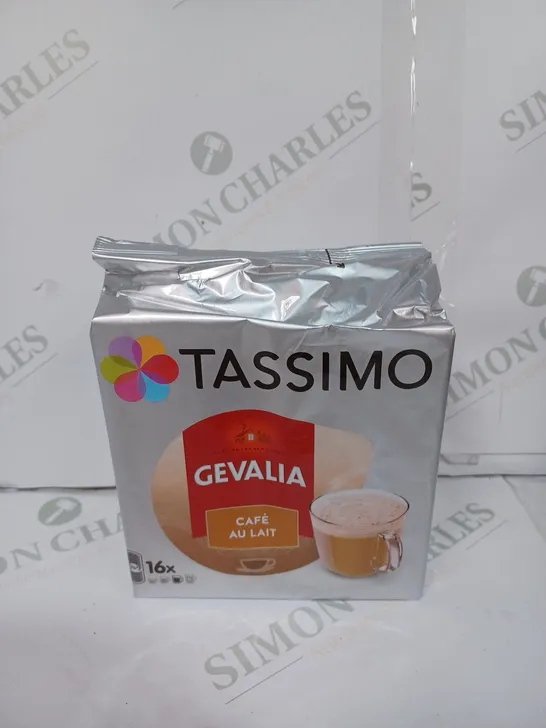 BOX TO CONTAIN 5 X PACKS OF TASSIMO GEVALIA CAFÉ COFFEE PODS // BEST BEFORE: 13/08/2023