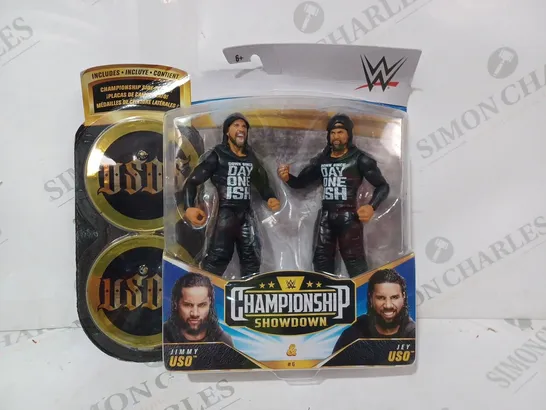 WWE CHAMPIONSHIP SHOWDOWN JIMMY USO & JEY USO COLLECTIBLE FIGURES