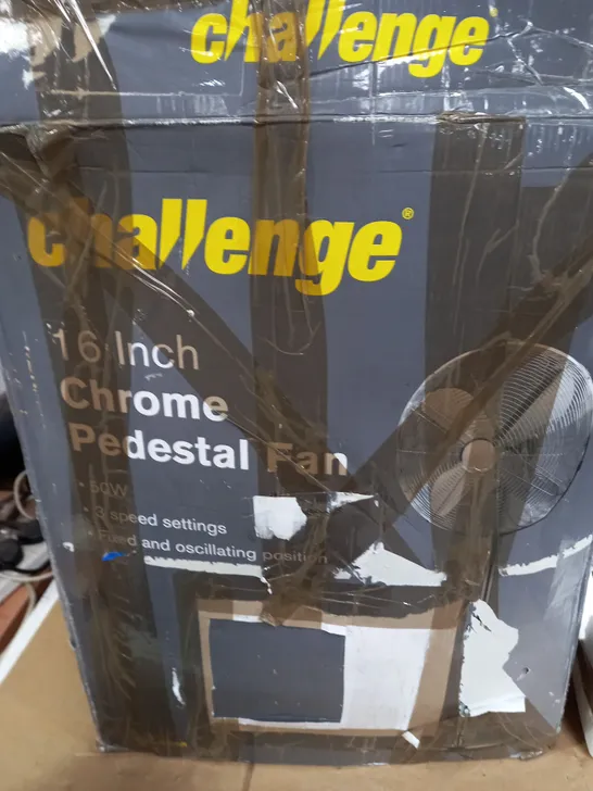 CHALLENGE 16 INCH CHROME PEDESTAL FAN