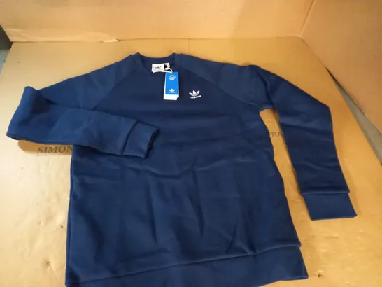 ADIDAS ESSENTIAL CREW IN BLUE - UK M