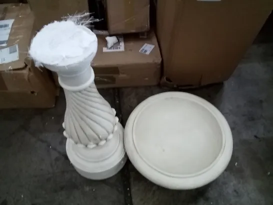 BOXED BIRD BATH