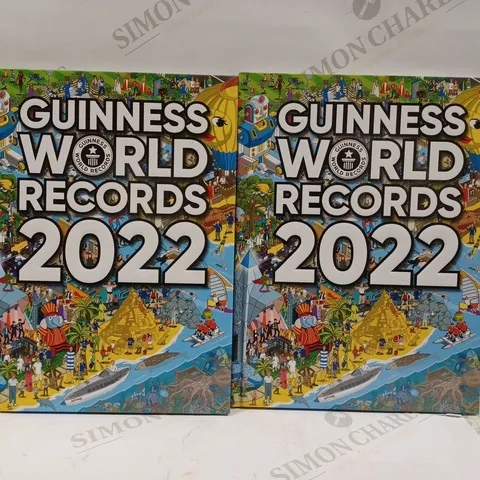 LOT OF 2 OFFICIAL GUINNESS WORLD RECORDS 2022 BOOKS