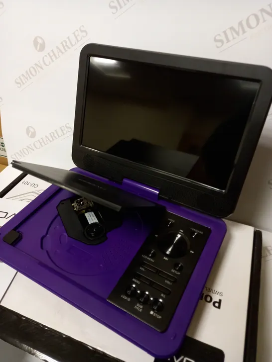 COOVU PORTABLE VIDEO PLAYER WITH SWIVEL SCREEN PURPLE 