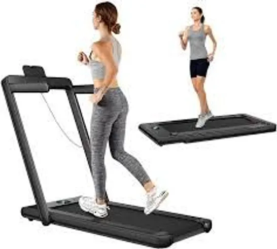 BOXED COSTWAY 1-12KPH FOLDING ELECTRIC TREADMILL WITH BLUETOOTH CAPABILITY