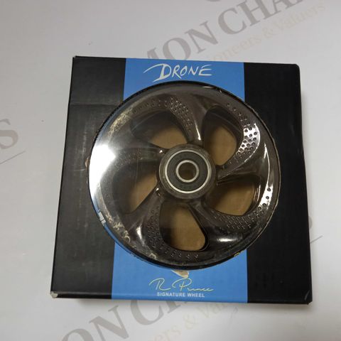 BOXED R PRINCE ORIGIN SIGNATURE DRONE WHEEL - 110MM SMOKED CHROME AND BLUE
