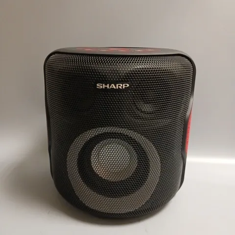 BOXED SHARP 2.1 PARTY SPEAKER SYSTERM IN BLACK AND RED 130W BLUETOOTH ENABLED