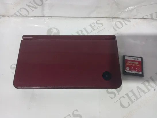 NINTENDO DSI XL IN BURGUNDY WITH PROFESSOR LAYTON GAME