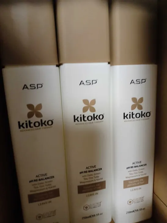 LOT OF APPROX 12 X 250ML A.S.P KITOKO ACTIVE PH RE-BALANCER 