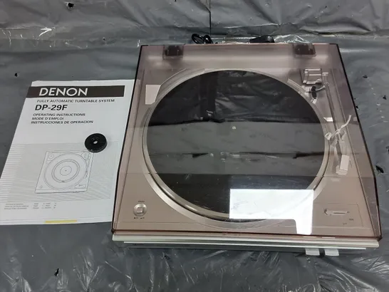 DENON DP-29F FULLY AUTOMATIC TURNTABLE SYSTEM