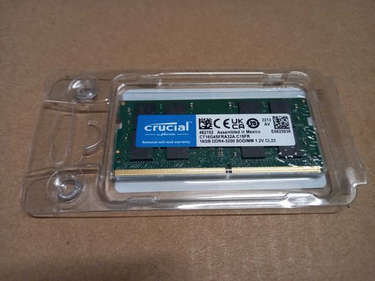 CRUCIAL 16GB NOTEBOOK DDR4-3200 SODIUM 1.2V CL22 COMPONENT
