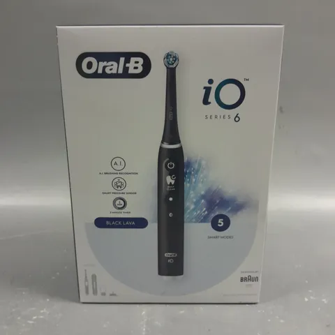 BOXED ORAL-B IO SERIES 6 ELECTRIC TOOTHBRUSH - BLACK LAVA