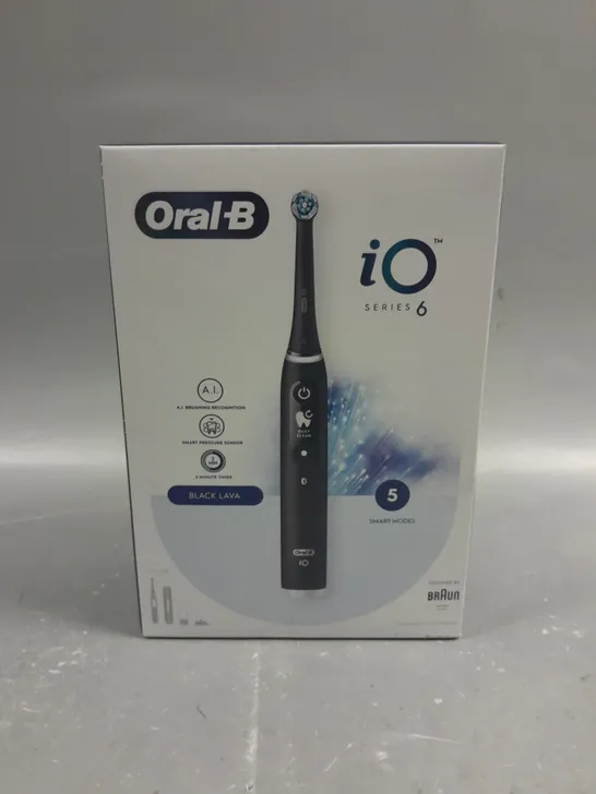 BOXED ORAL-B IO SERIES 6 ELECTRIC TOOTHBRUSH - BLACK LAVA