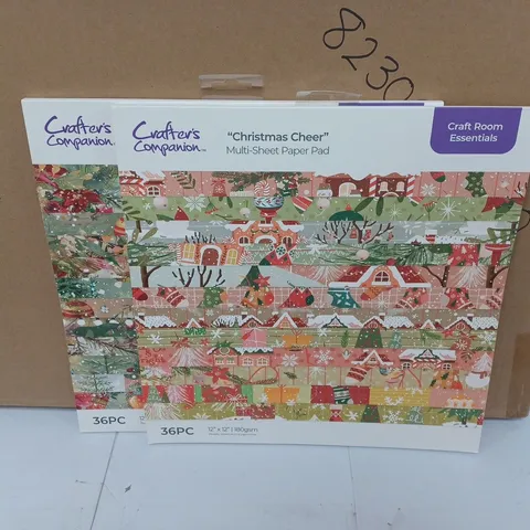 LOT OF 2 CRAFTERS COMPANION CHRISTMAS CHEER MULTI-SHEET PAPER PADS