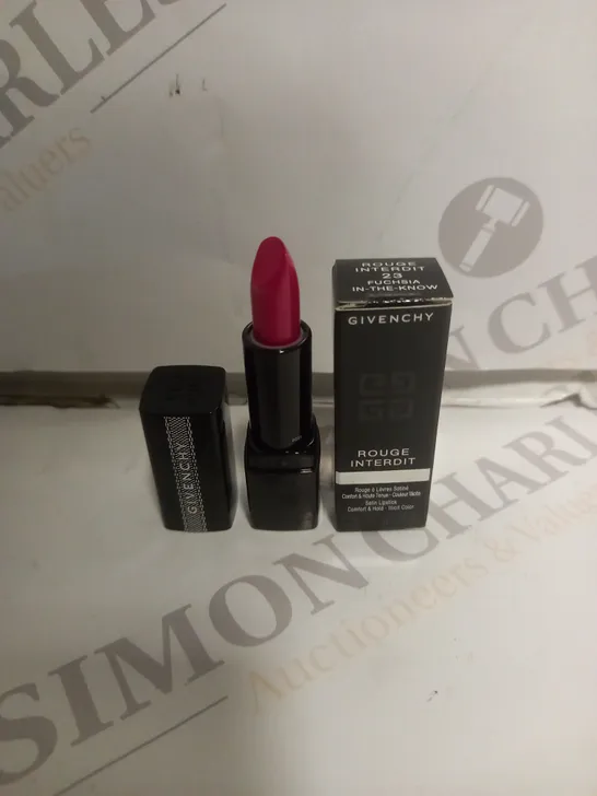 APPROXIMATELY 30 GIVENCHY COMFORT & HOLD SATIN LIPSTICK - 23 FUCHSIA IN-THE-KNOW