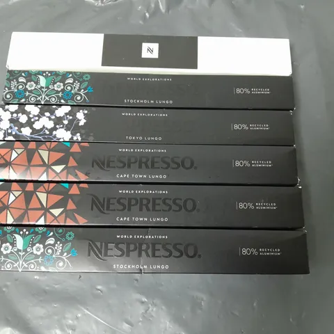 LOT OF 6 60G PACKS OF NESPRESSO COFFEE PODS