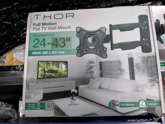 PALLET OF ASSORTED HOUSEHOLD ITEMS TO INCLUDING; TRISTAR COMPACT TRI-FOLD AERIAL KIT, THOR FULL MOTION TV WALL MOUNT, 8 WAY POWERHOUSE