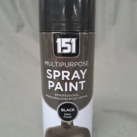 LOT OF 3 151 MULTIPURPOSE SPRAY PAINT CANS IN BLACK (400ML) - COLLECTION ONLY