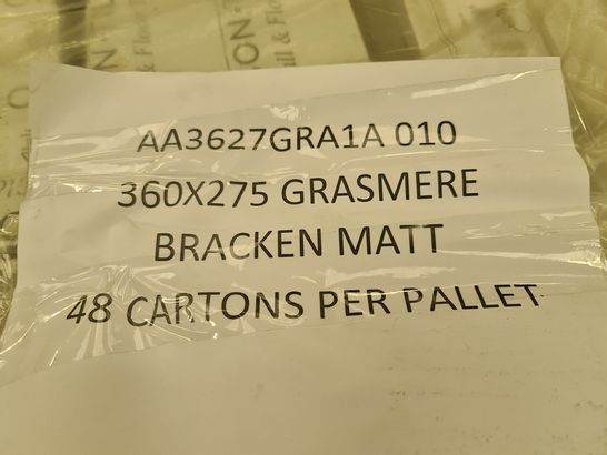 PALLET OF APPROXIMATELY 48 BRAND NEW CARTONS OF 10 GRASMERE BRACKEN BEIGE MATT WALL TILES - 36X27.5CM