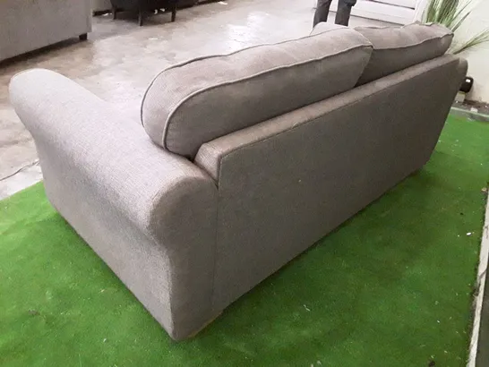 DESIGNER 3 SEATER SOFA - GREY FABRIC 