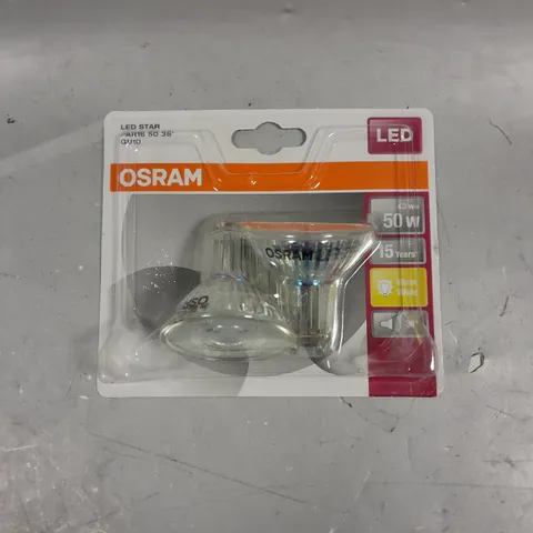 10 X SEALED (2 LIGHTS PER PACK) OSRAM GU10 LED STAR SPOTLIGHTS - WARM WHITE 