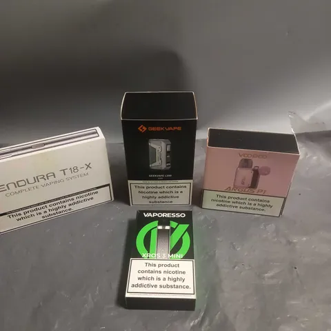 APPROXIMATELY 20 BOXED E-CIGARETTES TO INCLUDE INNOKIN, GEEK VAPE, VOOPOO ETC