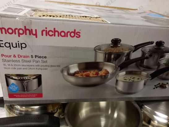 MORPHY RICHARDS EQUIP POUR AND DRAIN PAN SET 