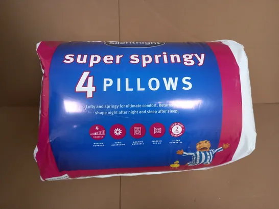 SILENTNIGHT SUPER SPRINGY 4 PILLOWS 