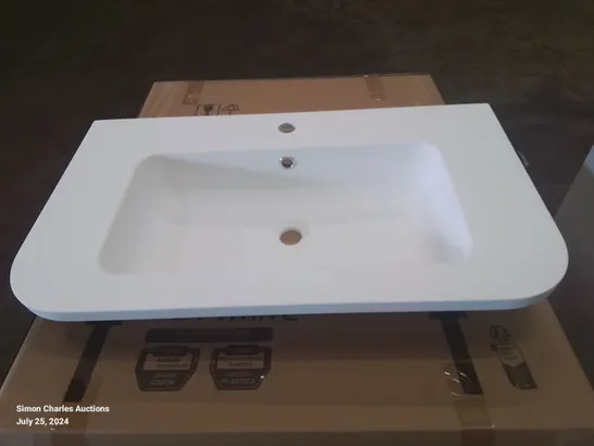 BRAND NEW BOXED LAVABO RESIN BASIN MATT WHITE 81X46CM 