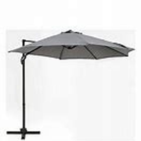 DELUXE CANTILEVER HANGING PARASOL (GREY)