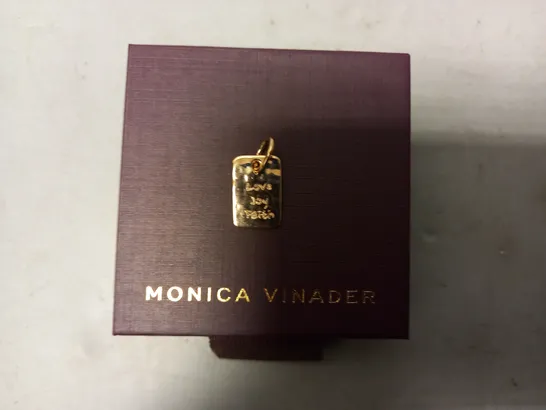 BOXED MONICA VINADER LOVE JOY FAITH PENDANT IN ROSE GOLD