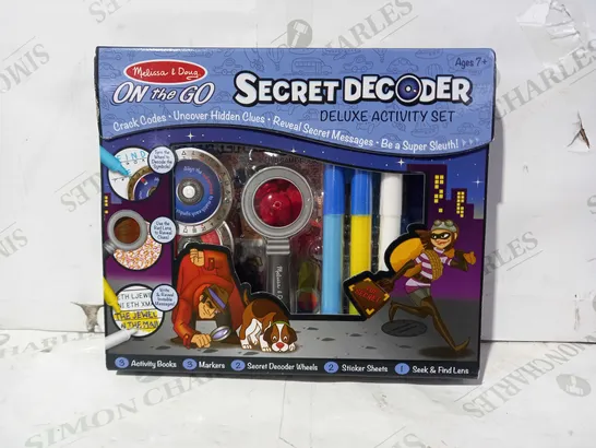 MELISSA & DOUG ON THE GO SECRET DECODER DELUXE ACTIVITY SET