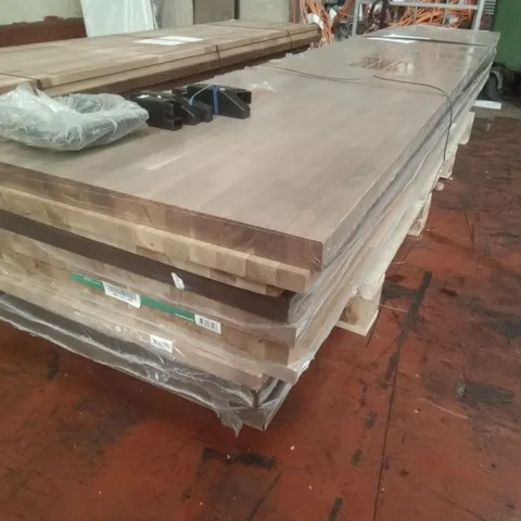 PALLET OF 10 ASSORTED WOODEN WORKTOPS