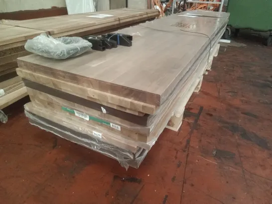 PALLET OF 10 ASSORTED WOODEN WORKTOPS